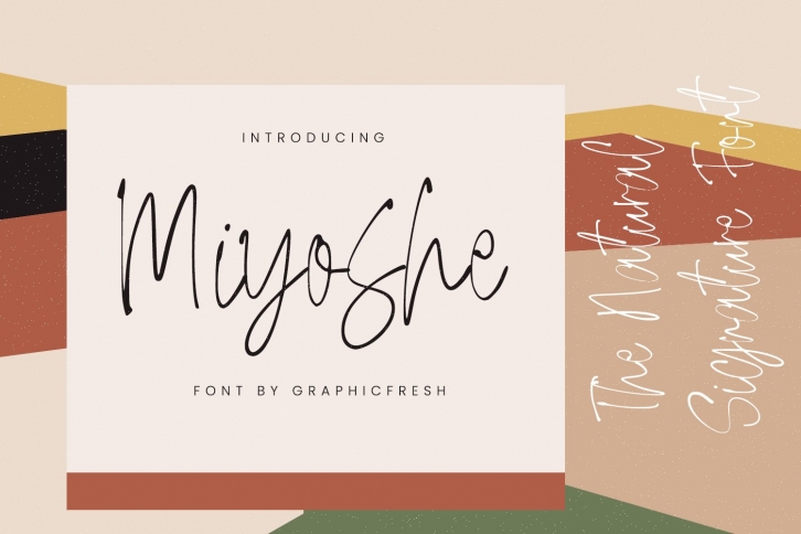 Miyoshe - The Natural Signature Font Font Download