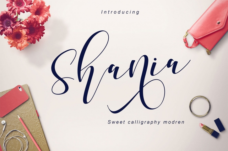 Shania sweet calligraphy Font Download