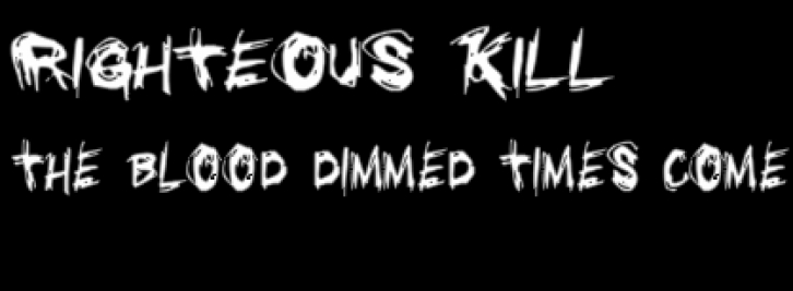 Righteous Kill Font Download