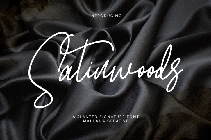 Satinwoods Slanted Signature Font Download