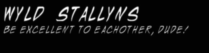 Wyld Stallyns Font Download