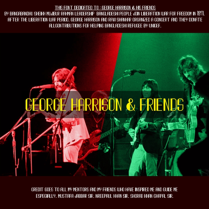 George Harrison &  Friends Font Download