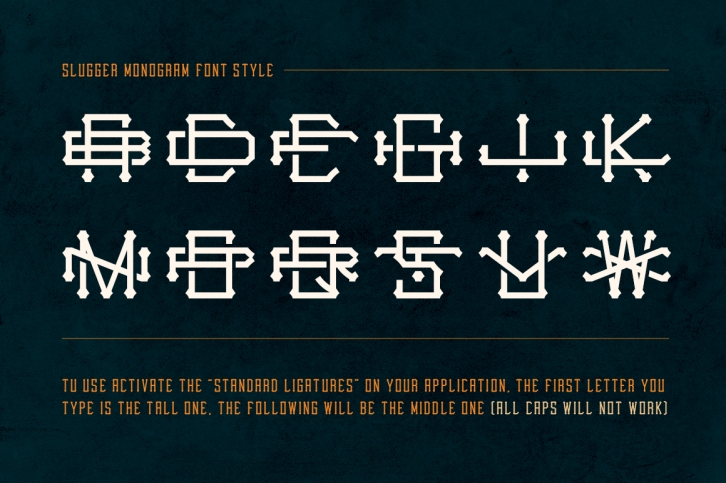 Slugger Monogram Font Download