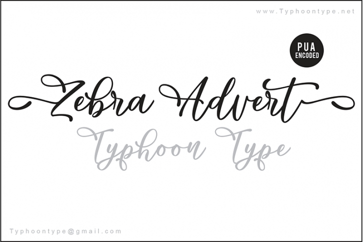 Zebra Advert (Personal Use) Font Download