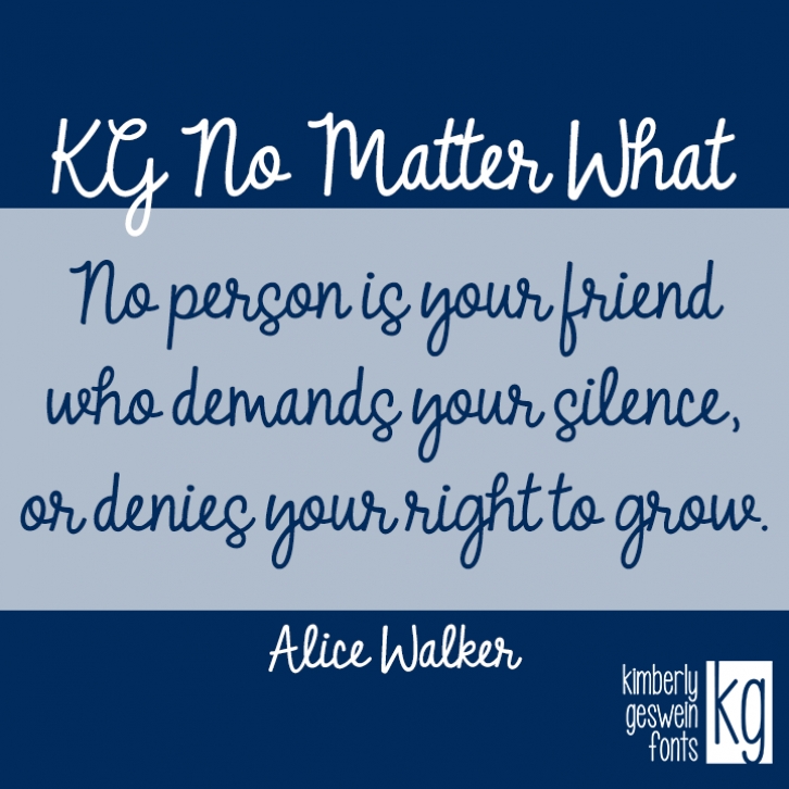 KG No Matter Wha Font Download