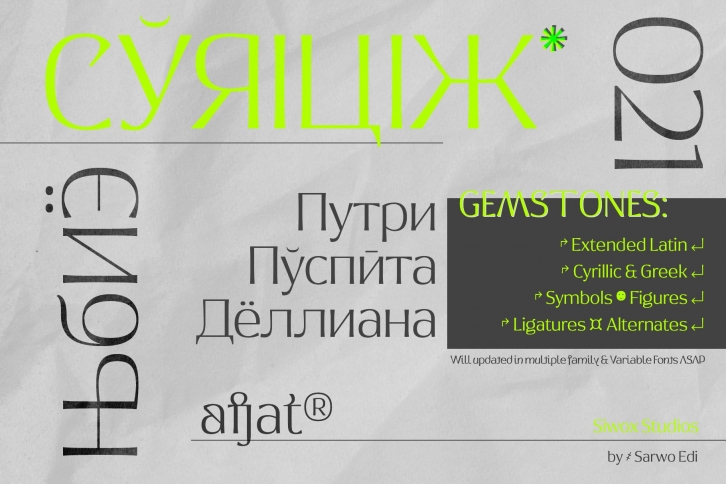 Afjat Trends - Latin, Cyrillic & Greek Font Download