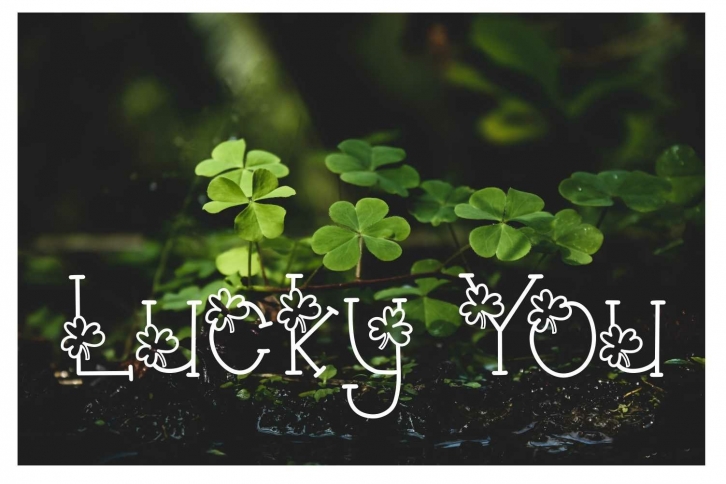 Lucky You Hand Lettered Shamrock Irish Font Font Download