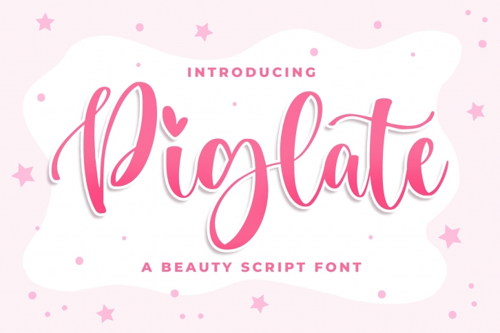 Piglate a Beauty Script Font Font Download