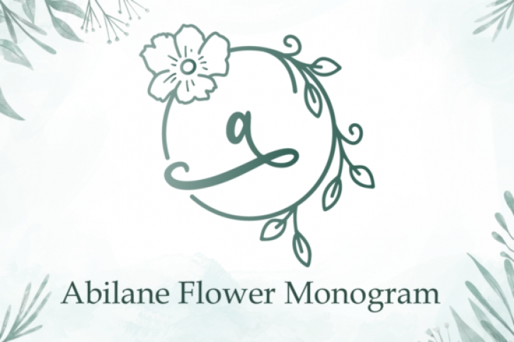 Abilane Flower Monogram Font Download