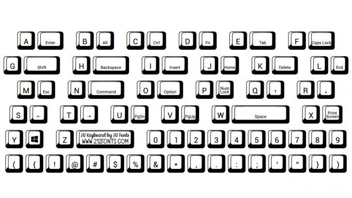 212 Keyboard Font Download