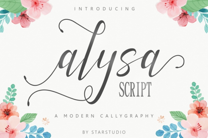 Alysa script font Font Download