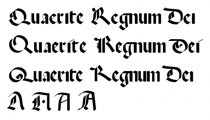 Quaerite Regnum Dei Font Download