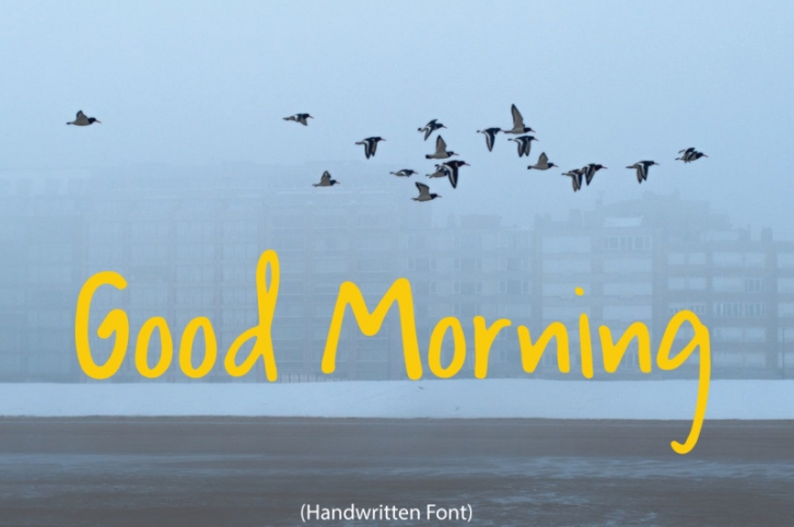 Good Morning | Handwritten Font Font Download
