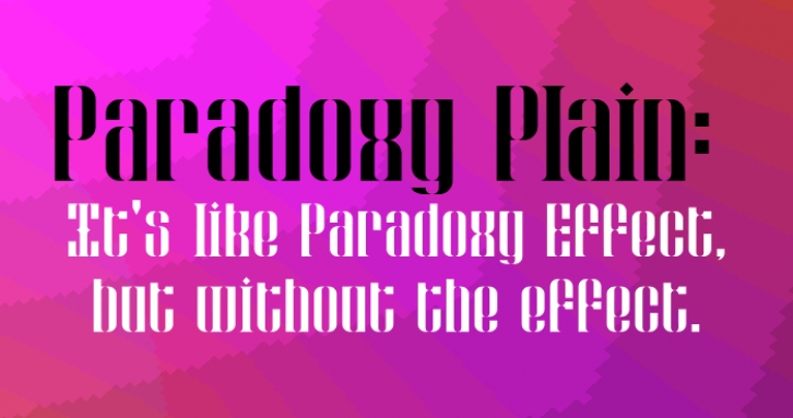 Paradoxy Plai Font Download