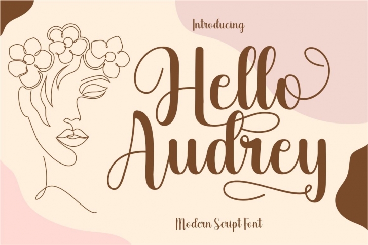 Hello Audrey - Modern Script Font Font Download