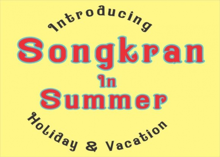 Songkran in Summer Font Download