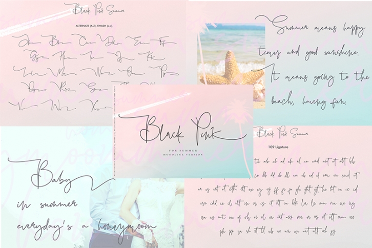 Black Pink Summer Font Download