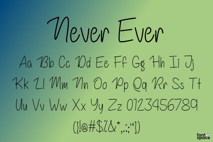 Never Ever Font Download