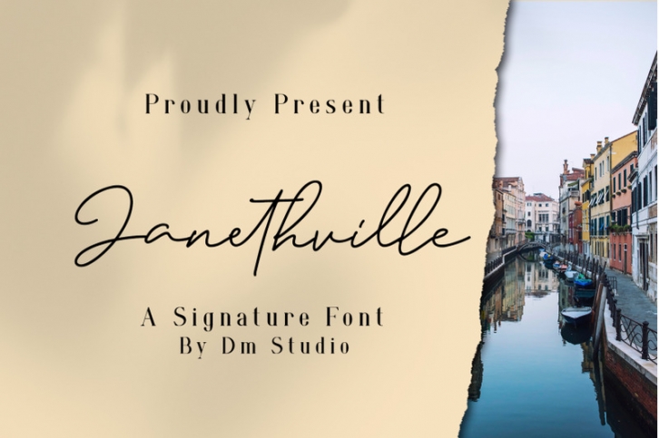 Janethville - Signature Font Font Download