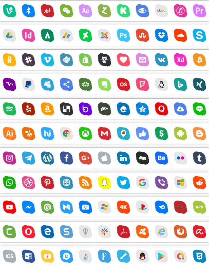 Icons Social Media 17 Font Download