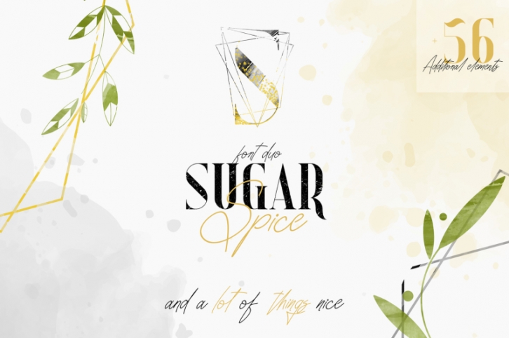 Sugar Spice - font duo + Extras Font Download