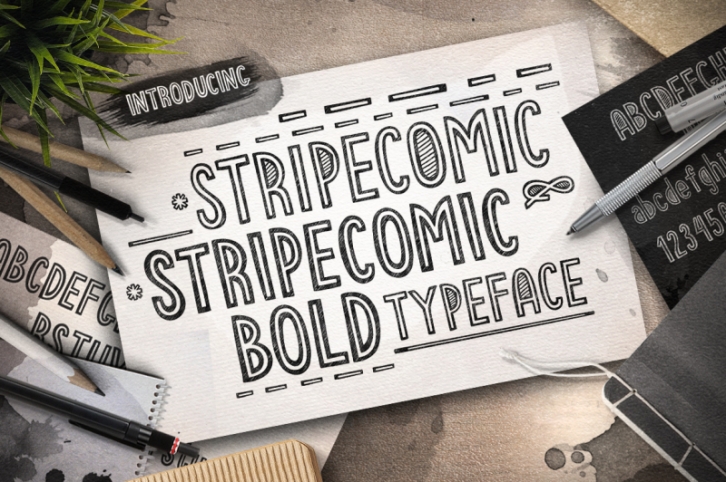 Stripecomic Typeface Font Download
