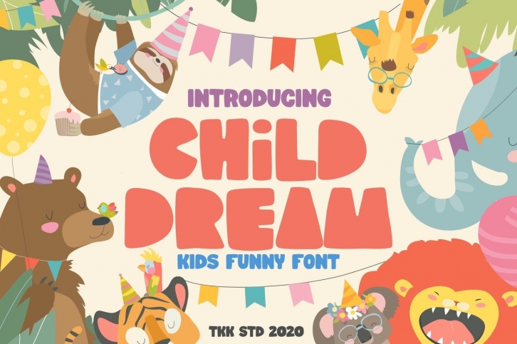 Child Dream - Kids Block Font Font Download