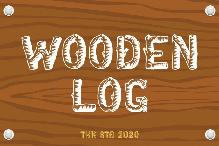 Wooden Log - Kids Font Font Download