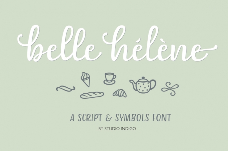 Belle Helene Script and Symbols Font Font Download
