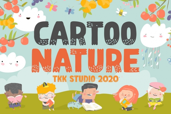 Cartoo Nature - Kids Cartoon Font Font Download