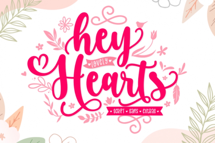 Hey Lovely Hearts Font Download