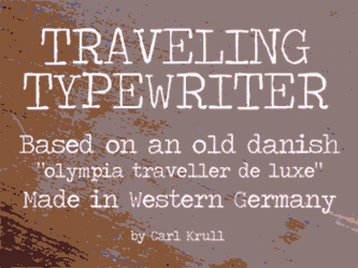 Traveling Typewriter Font Download