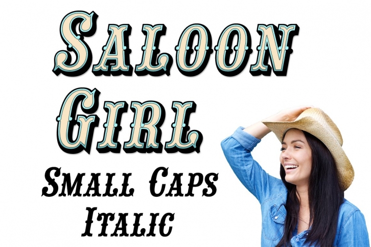 Saloon Girl SC Italic Font Download