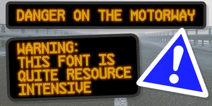 Danger on the Motorway Font Download