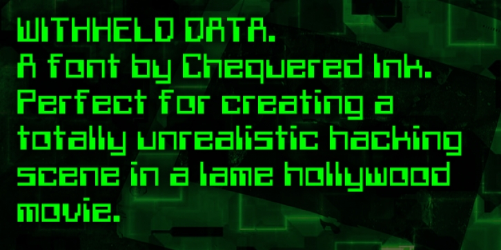 Withheld Data Font Download