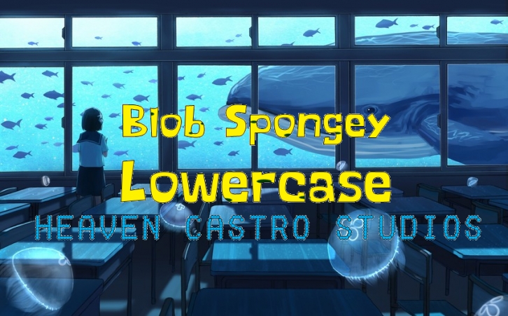 Blob Spongey Lowercase Font Download