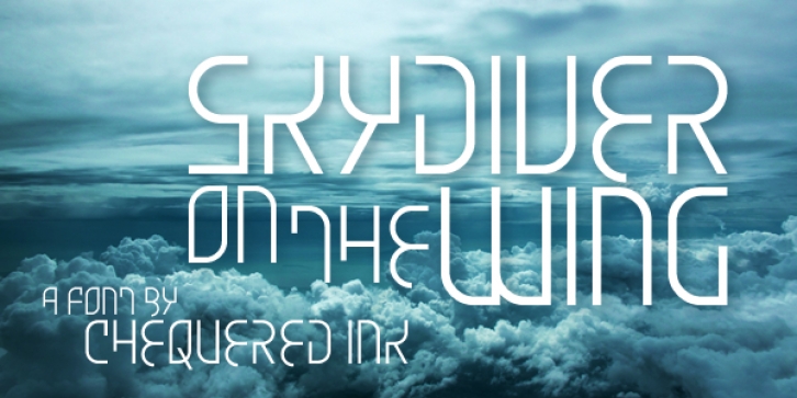 Skydiver On The Wing Font Download