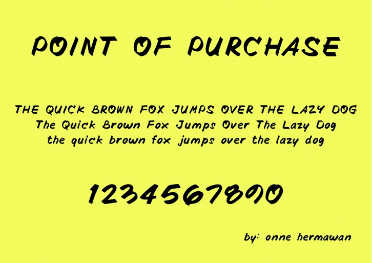 POINT OF PURCHASE Font Download