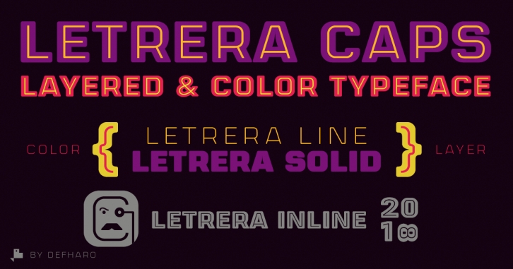 Letrera Caps Inline Font Download