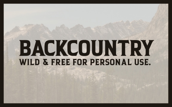 Backcountry Font Download