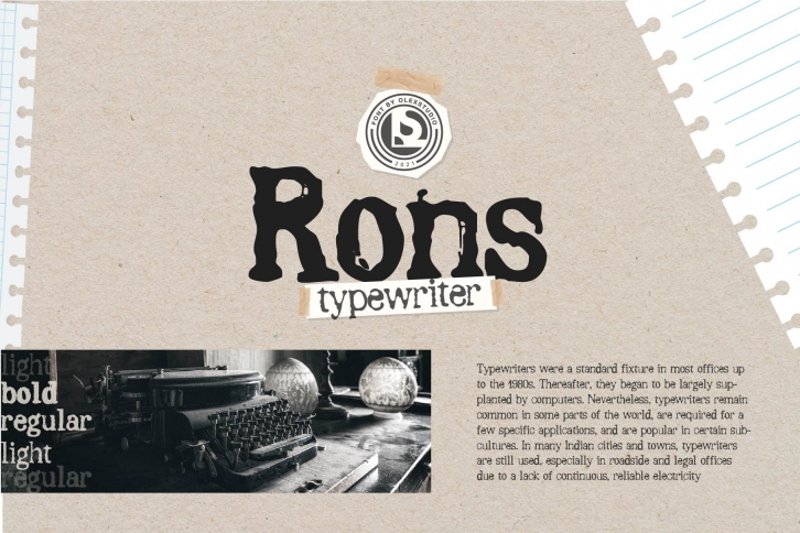 RONS TYPEWRITER Font Download