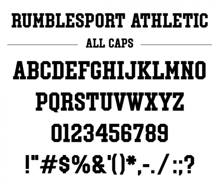 Rumblesport Athletic Font Download