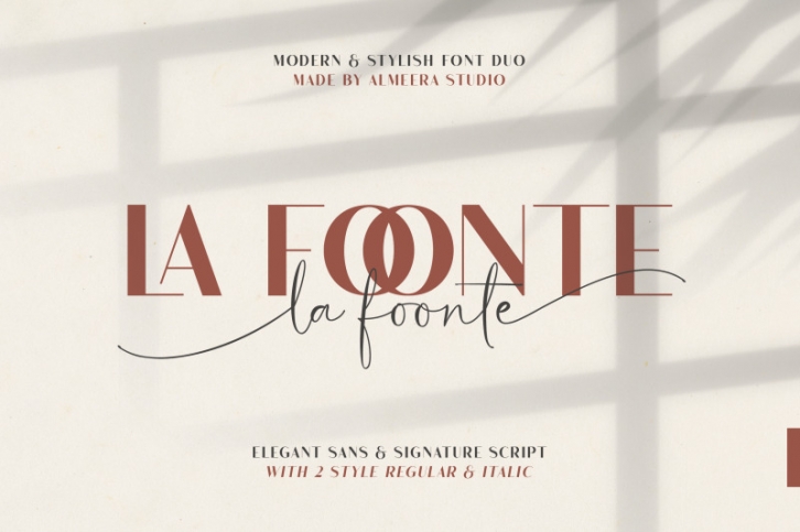 La Foonte | Sans Script Font Duo Font Download