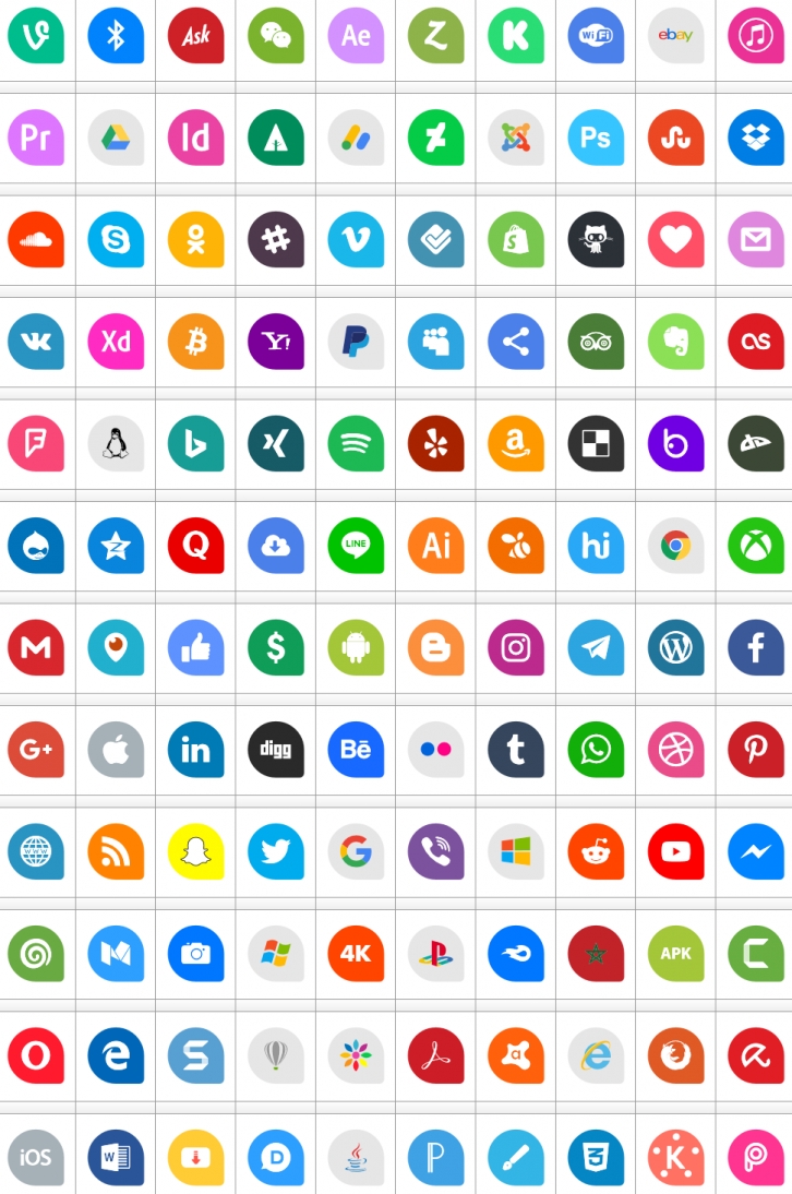 Icons Social Media 13 Font Download