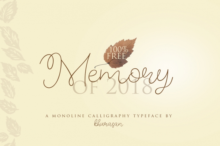 Memory of 2018 Font Download