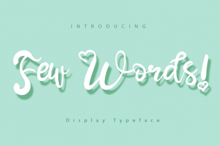 Few Words | A Display Typeface Font Download