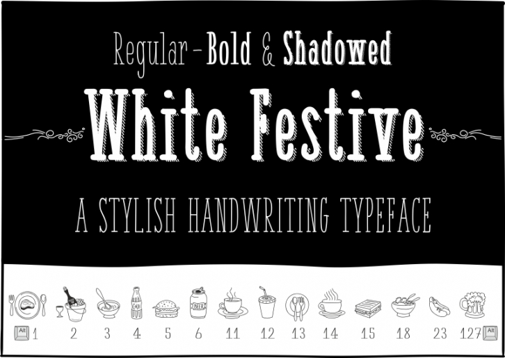 White Festive Font Download