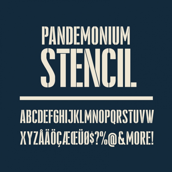 Pandemonium Stencil Font Download