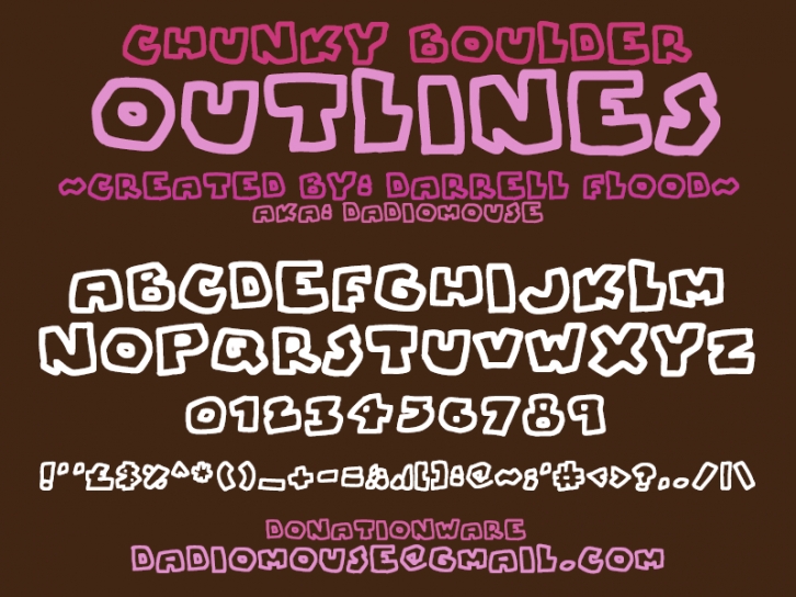 Chunky Boulder Outlines Font Download