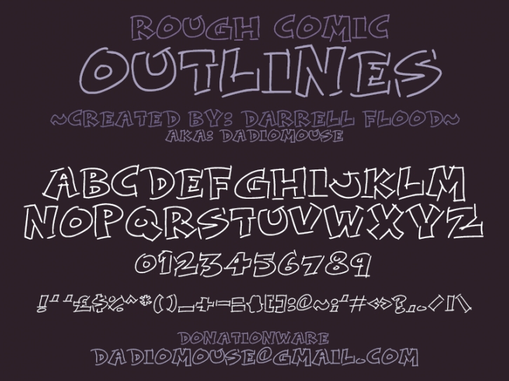 Rough Comic Outlines Font Download